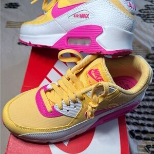 Nike Air Max Sneakers in Yellow, Pink & White